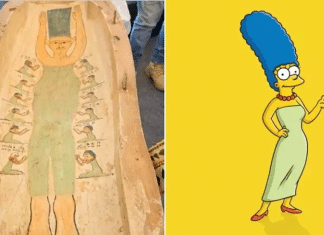 Desenho de “Marge Simpson” é encontrado em caixão de múmia no Egito