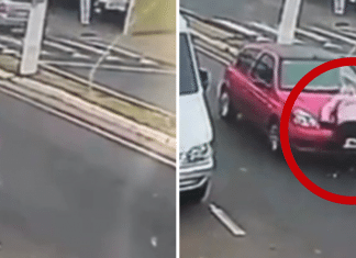 [VÍDEO] Mulher se joga em cima de carro para forjar atropelamento e vira piada