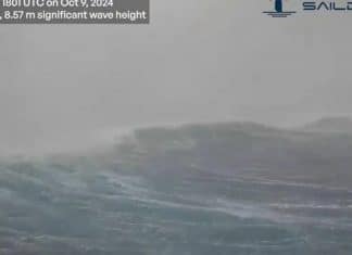 Vídeo chocante feito por drone registra ondas gigantescas dentro do furacão Milton