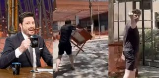 Danilo Gentili se pronuncia após ser flagrado em ataque de fúria com operários Danilo Gentili se pronuncia após ser flagrado em ataque de fúria com operários