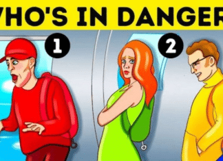 Encontre nessa imagem quem é a pessoa que está em perigo