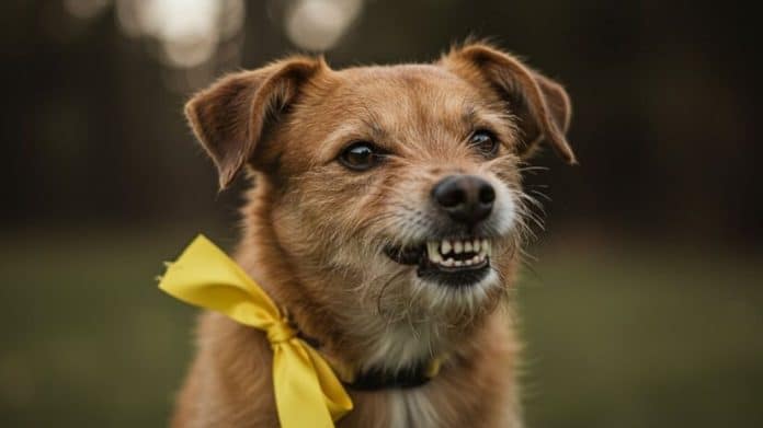 Se você vir um cachorro com laço amarelo, não se aproxime antes de ler isso