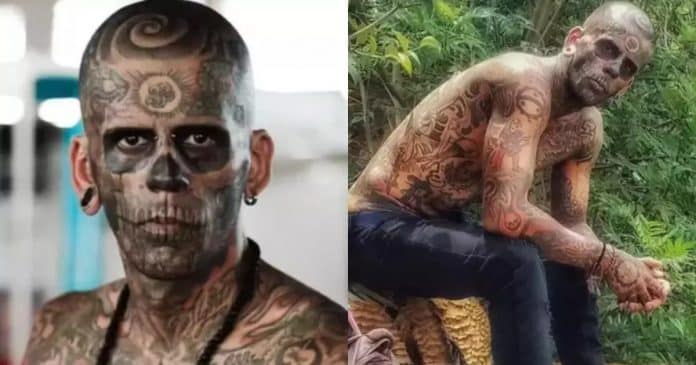 capa ANTES E DEPOIS CHOCANTE: ‘Mais tatuado do Brasil’ aparece quase sem marcas após 5ª sessão a laser no rosto