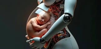 Cientistas chineses revelam projeto de robô que pode engravidar e dar à luz um bebê humano