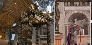 Homem urina diante do altar do Papa e provoca escândalo na Basílica de São Pedro Homem urina diante do altar do Papa e provoca escândalo na Basílica de São Pedro