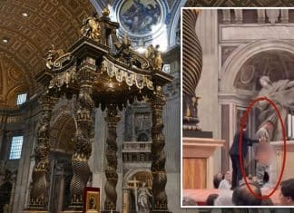 Homem urina diante do altar do Papa e provoca escândalo na Basílica de São Pedro