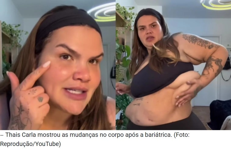 Após eliminar 75 kg, Thais Carla impressiona seguidores com transformação das curvas do corpo; veja antes x depois contioutra.com - Após eliminar 75 kg, Thais Carla impressiona seguidores com transformação das curvas do corpo; veja antes x depois
