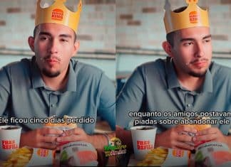 Revelado quanto jovem abandonado pela amiga em montanha ganhou para ser protagonista de campanha do Burger King