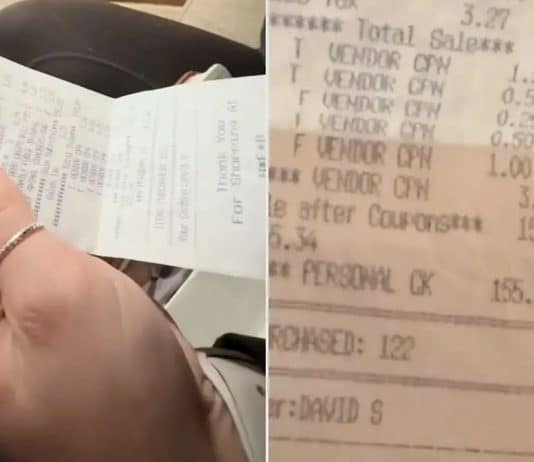 Recibo de supermercado de 1997 surpreende ao revelar preços baratos