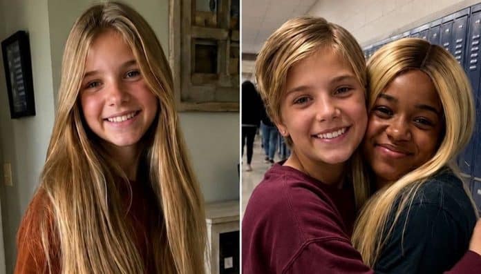Minha filha cortou o próprio cabelo por uma colega com câncer, e a escola me ligou horas depois