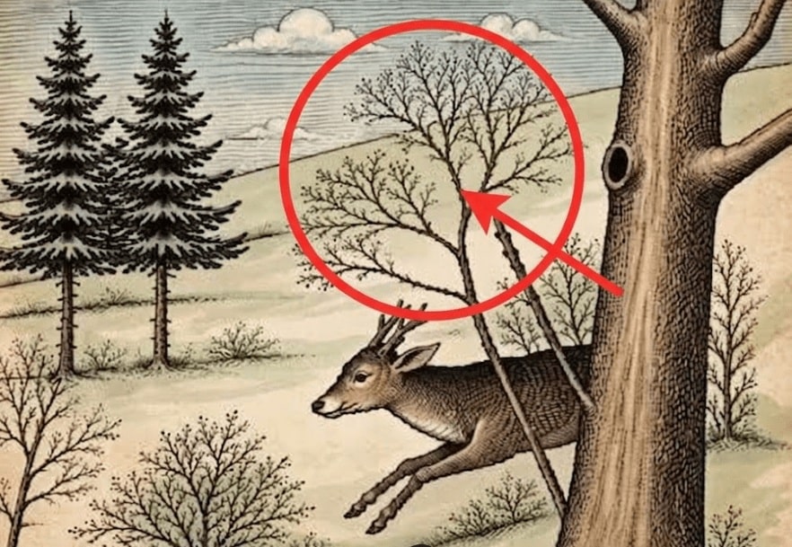 contioutra.com - &Agrave; primeira vista h&aacute; apenas um cervo na floresta, mas a paisagem guarda uma figura bem diferente