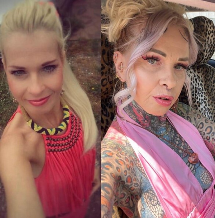 contioutra.com - Av&oacute; cobriu o corpo de tatuagens, mas as fotos de antes revelam uma mudan&ccedil;a dif&iacute;cil de ignorar